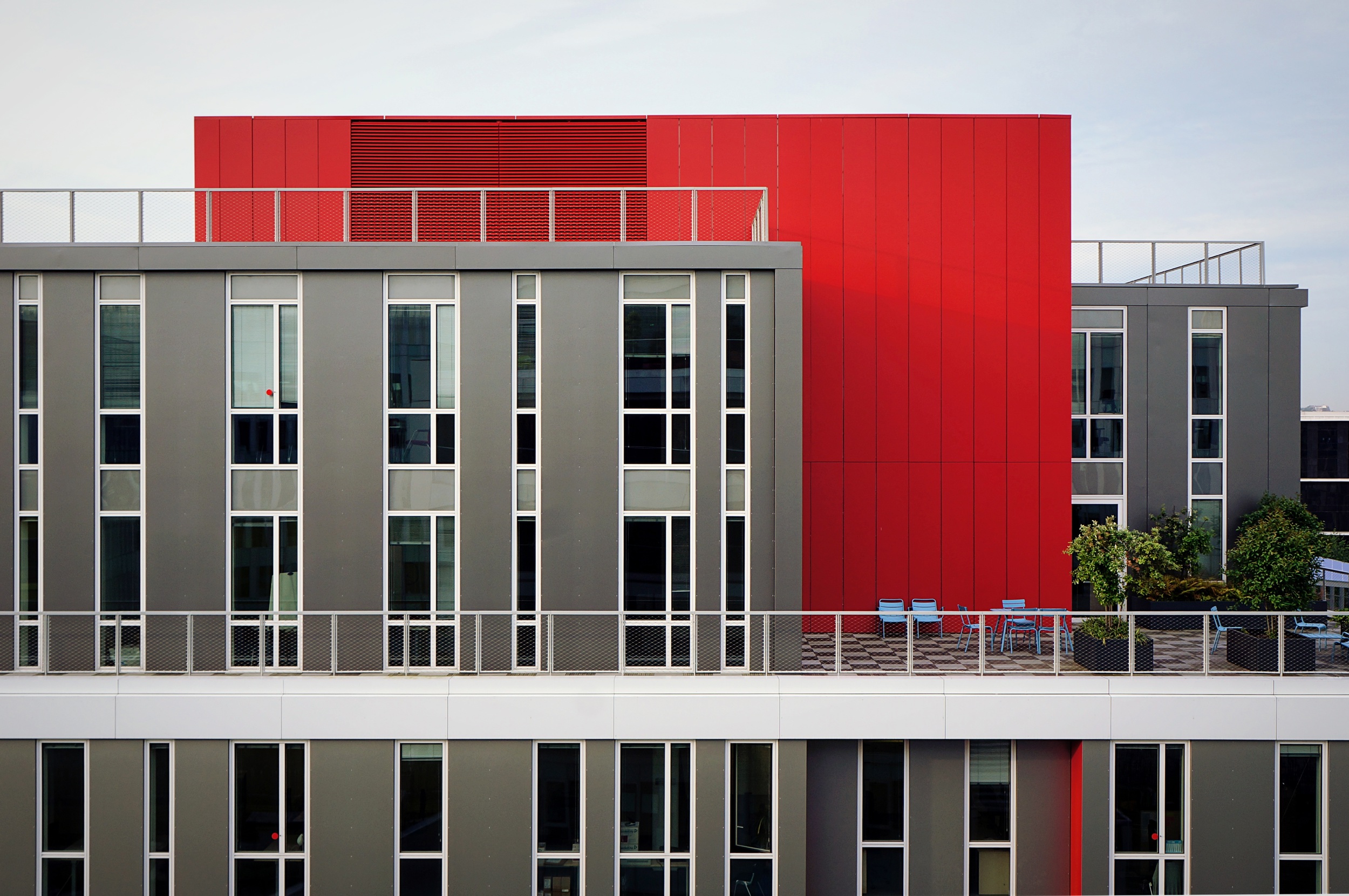 Gebouw Rood Grijs