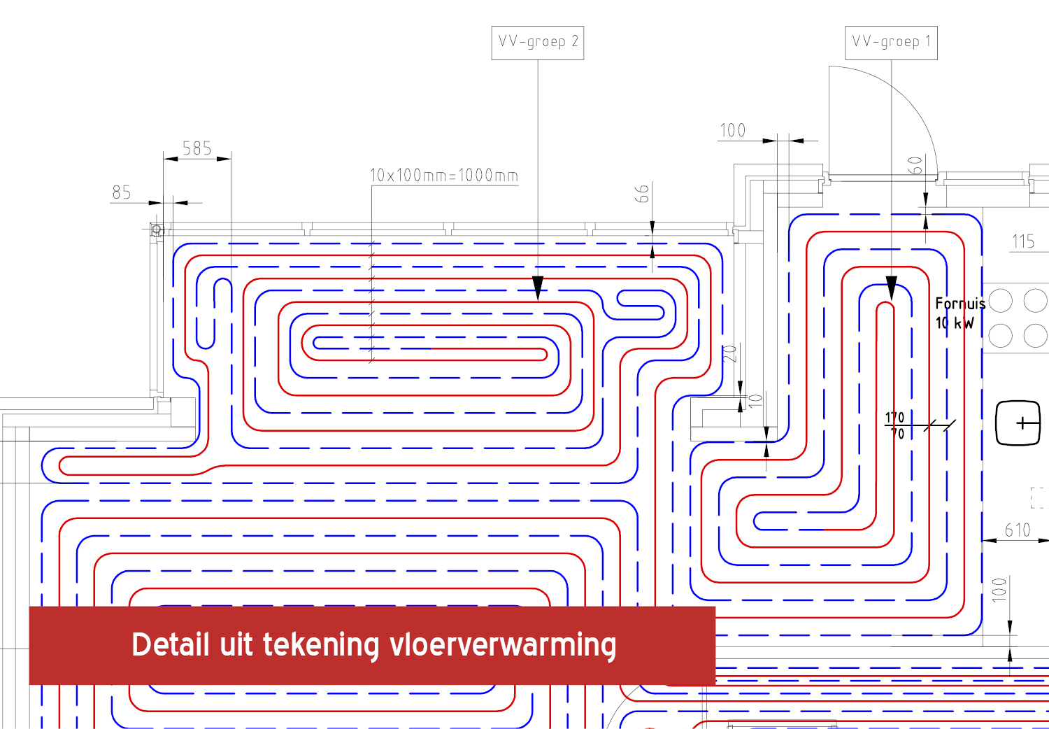 Tekening Vloerverwarming